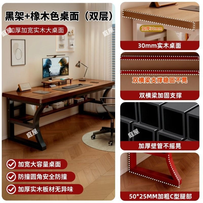 Garden house solid wood computer desk desktop office desk student writing desk for home bedroom e-sports desk workbench table
