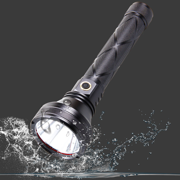 Cross-border new XHT40 strong light fixed focus long-range shooting Tpye-cusb charging memory function power display flashlight