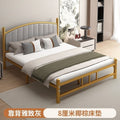 Wrought iron bed sheets double bed 1.2m thickened b&b iron frame bed apartment 1.8 modern casualfor home soft bed
