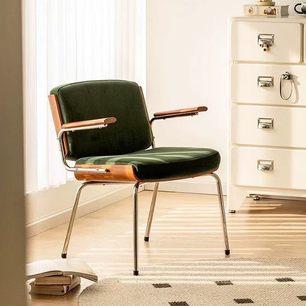 Nordic single chair medieval dining chair household small apartment back chair balcony Musen chair Berlin retro sofa chair