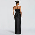 Aliexpress women's clothing  spring/summer new arrival: elegant sleeveless bandeau bodycon patchwork mini dress with open back
