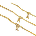 Amazon's new zircon 26 letter bracelet fashion concentric knot round snake bone bracelet couple friendship bracelet