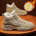 Boots men's springworkwear high-top men's shoes men's cotton shoes fleece-linedheattechwaterproofnon-slip northeast snow boots men