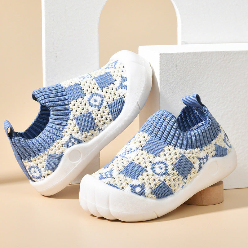 Baby mesh shoes breathable mesh sneakers kids flyknit casual shoes infant soft bottom toddler shoes kids shoes