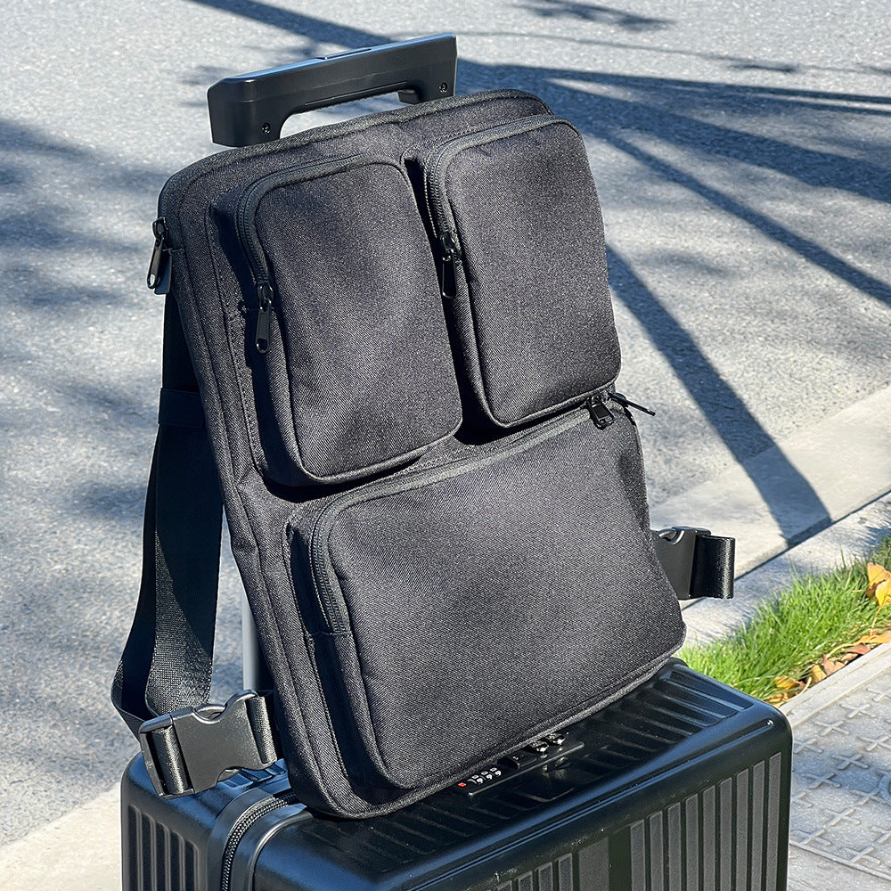 Boarding case Expansion storage bag Computer handbag Suitcase hanging bag Lightweight backpack Suitcase Vest backpack