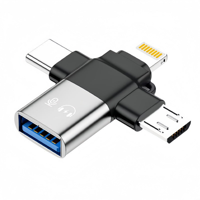 Otg adapter is suitable for apple type-c android three-in-one multi-function converter usb3.0 mobile phone card reader