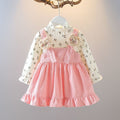 Girls' spring/autumn dress - faux two-piece set - autumn trendy baby outfit -  chic style