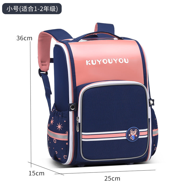 spine-protecting british style girl cartoon waterproof large-capacity k-style girl kids primary school student schoolbag wholesale