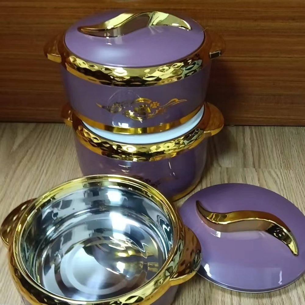 3pcs food warmersexport hot-selling set of insulated lunch boxes 1.5-2-2.5l insulated tableware