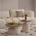 Cream style solid wood coffee table living room for home small apartment casual modern popular side table new arrival round japanese tea table