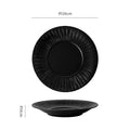 Nordic minimalist black and white ceramic steak plate - western dinner plate for restaurant, home, and hotel use - flat plate with unique creative presentation