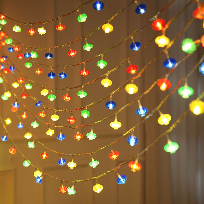 Directly from the manufacturer LED lights small light string red lanterns Chinese knot Lantern Festival New Year Spring Festival decorative battery flash