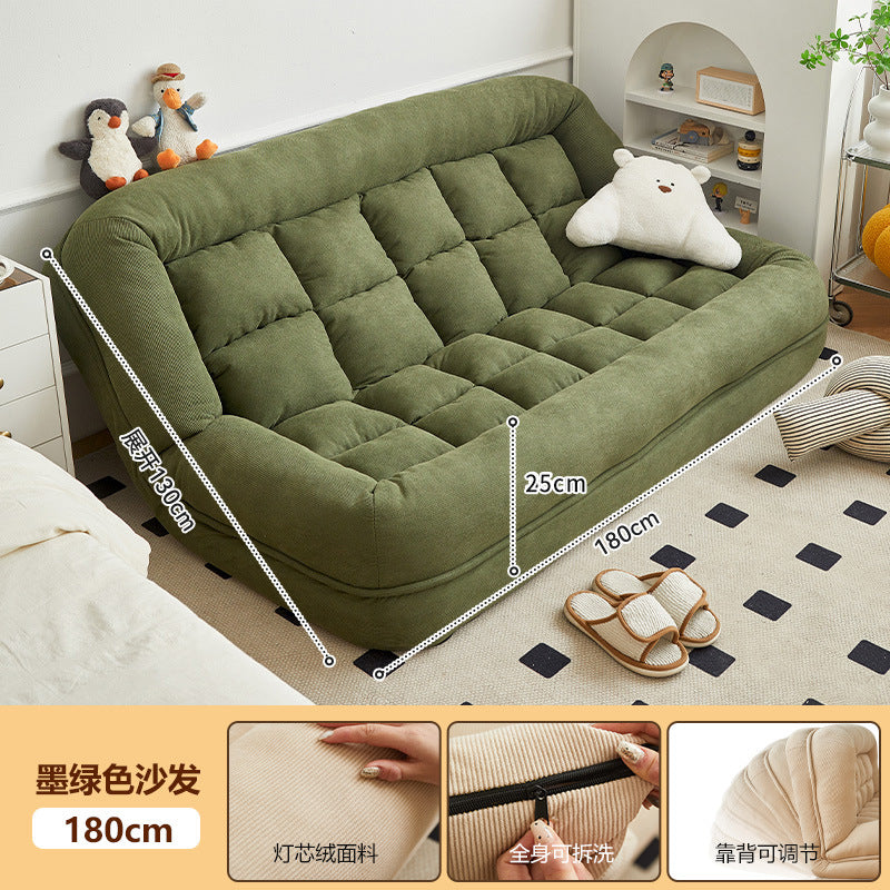 Beanbag sofa can lie down and sleep on the balcony, huge tatami double small apartment rental room human dog house