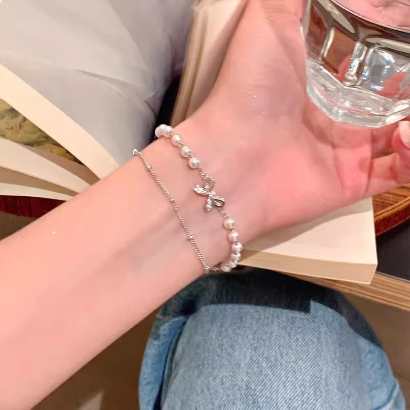 Korean ins trendy pearl bracelet female design nicheeasiest for matchelegant bracelet couple bracelet jewelry wholesale