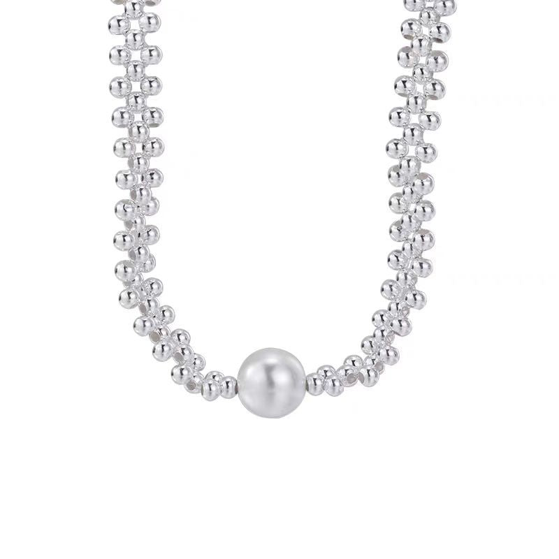 Autumn/winter pearl braided bracelet for women - chic, minimalist, exquisite beaded jewelry - high-value, perfect for students and best friends