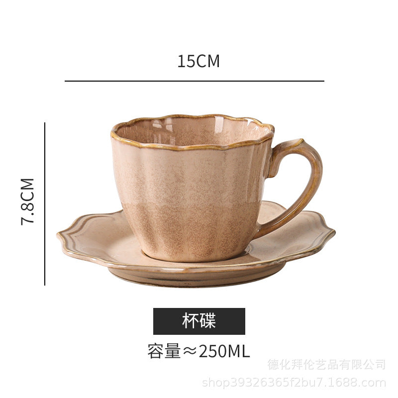 Creative retro western tableware suit restaurant for home italian stylish style grids kiln bowl plates ceramic wholesale