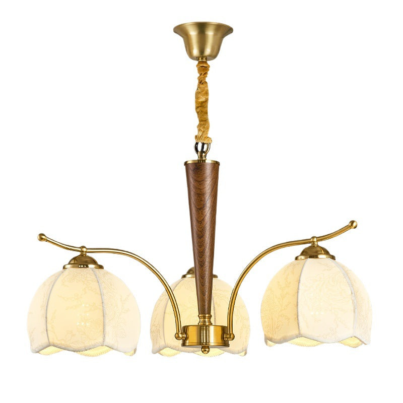 Vintage living room chandelier hall main light French medieval style bedroom dining room light wabi sandy Nanyang style study lamp