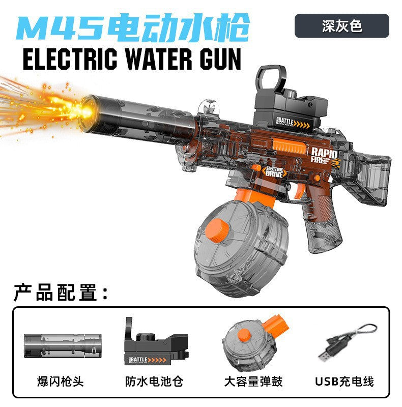 electric water gun self-priming continuous mp45 charging summer toys large capacity boys and girls outdoor summer toys