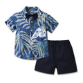 children's clothing boys' shirts spring and summer beach style floral shirt short-sleeved suit vacation summer floral shirt boys