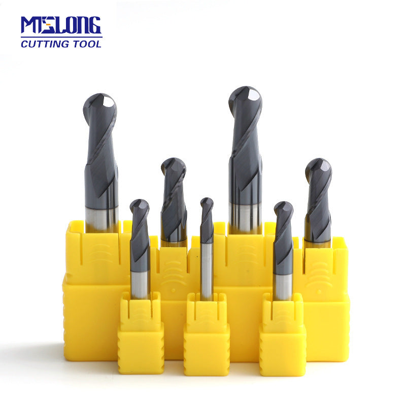 Non-standard ball end milling cutter 60 degree ball end 2-edge helical cutter alloy milling tool spiral overall chip removal
