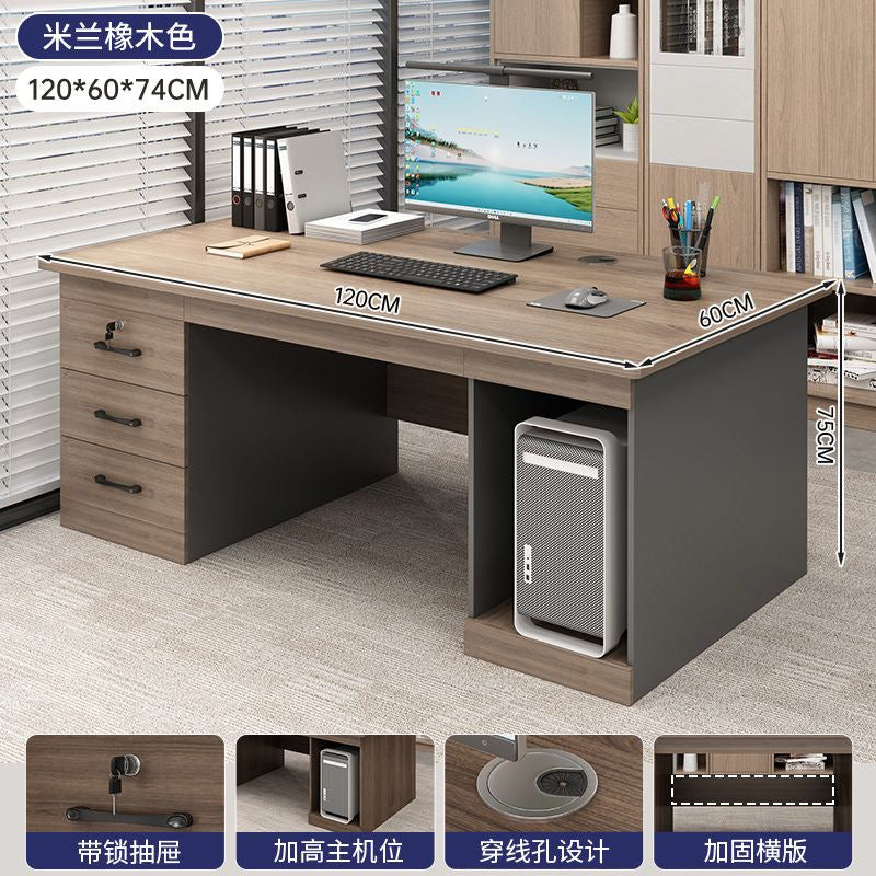 Office desk boss desk casual office with drawers 5 new light luxury staff position computer table