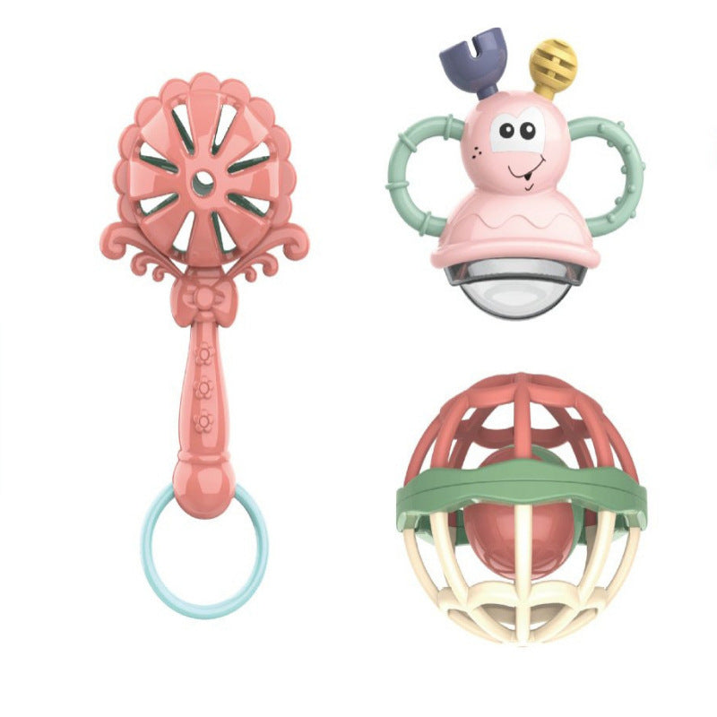 Cross-border export  newborn rattle set gift box baby baby children toothpaste combination soft rubber toy
