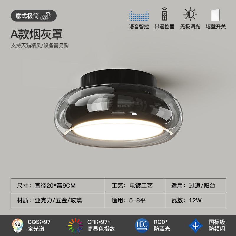 [Strict selection] Aisle light Italian minimalist entrance entrance foyer light full spectrum eye protection cloakroom ceiling light