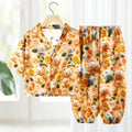 Kids' rayon pajama set - summer artificial cotton air conditioning suit - boys' and girls' rayon loungewear two-piece set - children's clothing