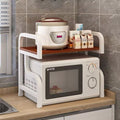 Microwave oven rack kitchen countertop organizer household storage shelf double layer oven shelf desktop spice rack
