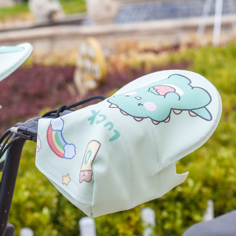 Electric vehicle breathable battery motorcycle handlebar covers - uv protection, rainproof, and sunscreen cycling gloves