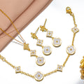 [set] cross-border light luxury four-leaf clover necklace women's earrings bracelet high-end niche fashion exquisite pendant jewelry