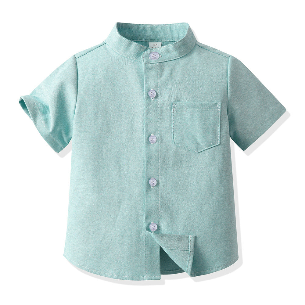 Boys' long-sleeve shirt - spring collection: stylish outerwear, candy-colored casual jacket, preppy style kids' shirt