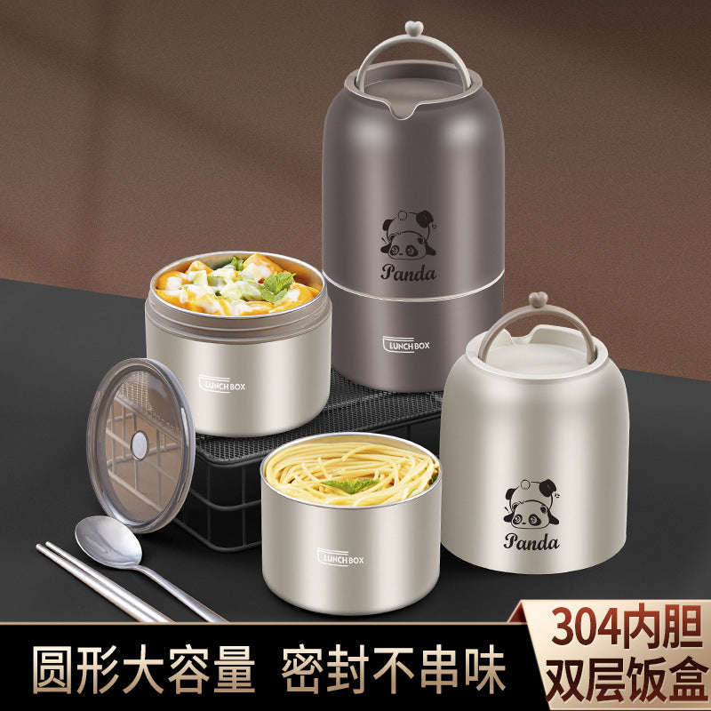 304 inner tank lunch box, office worker micro-wave furnace heating and heat preservation, bento box, fresh-keeping lunch box with lid, portable lunch box