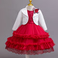 Ready-to-ship wholesale children's three-piece dress set, kids' formal gown, tulle princess dress, girls' dress, baby dress