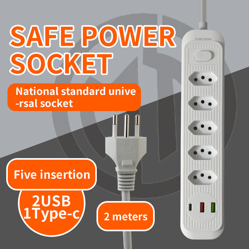 3-position 4-position 5-position socket usb power strip power strip brazilian socket south american socket paraguay socket