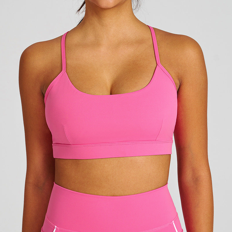 sling beautiful back yoga wear bubble wrap push-up running outdoor sports fitness tops sports bra sports bra for women
