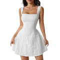 new sweet jacquard chic short dress - vintage sexy slim-fit mini dress