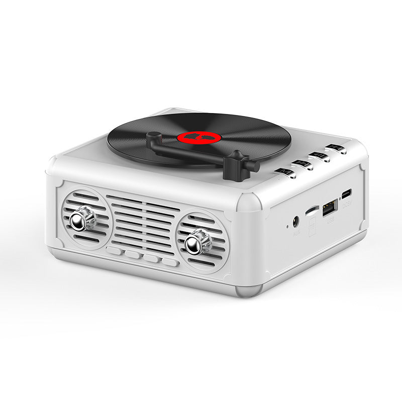 New retro record player bluetooth speaker - mini vinyl record player with card slot - perfect birthday gift - wholesale available