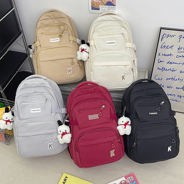 Korean version of simple backpack summer new large-capacity junior high school students class bag outdoor leisure travel bag