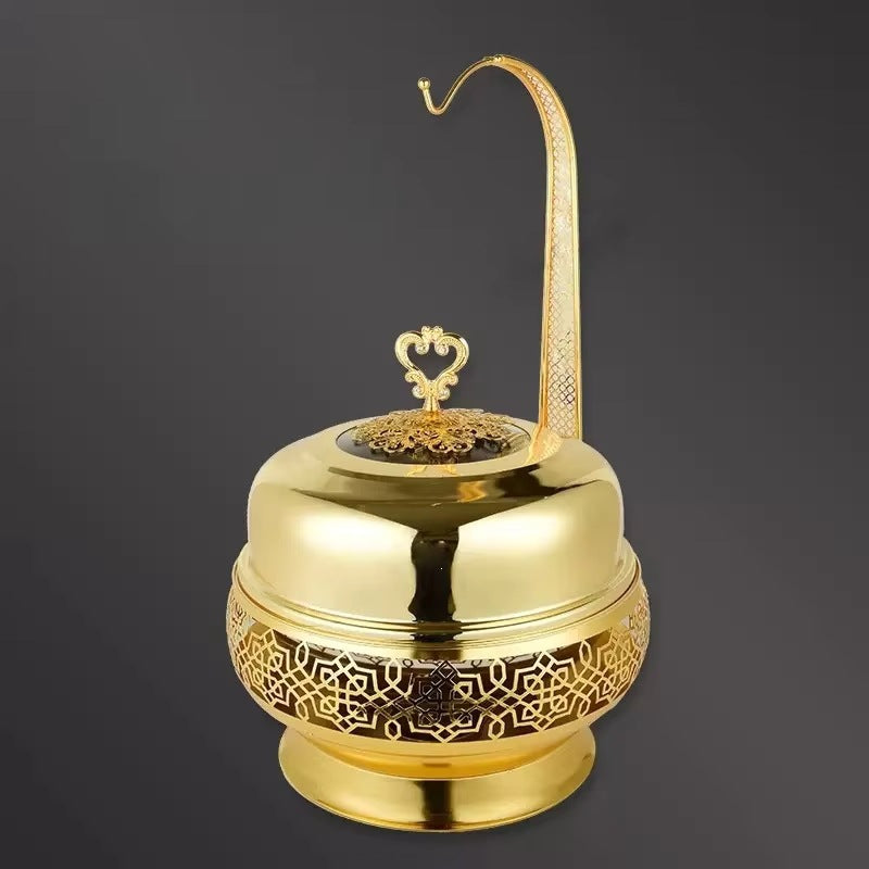 Gold stainless steel buffet warming pot, hanging buffet stove, hotel wedding banquet special, in stock