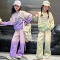 Girls' fall outfit : stylish new autumn collection for kids - trendy activewear tracksuit set for older girls, perfect for spring and autumn