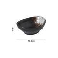 Japanese retro dipping sauce ceramic ingot dish - sushi topping, snack, and side dish plate - restaurant, hotel, and home use soy sauce dish