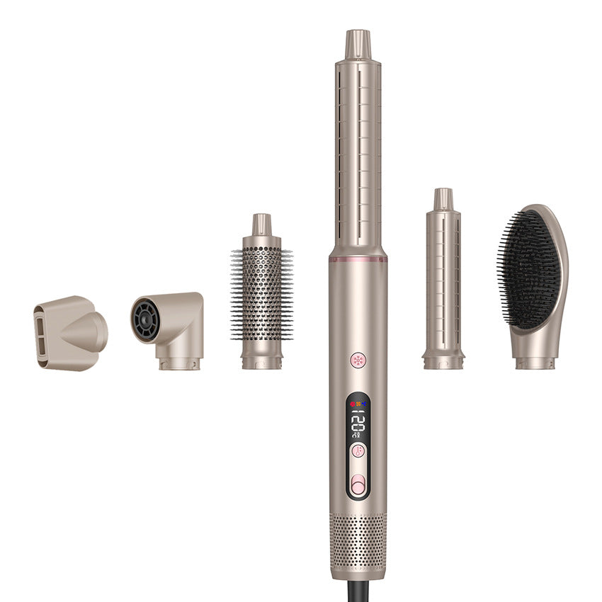 Cross-border high-speed hot air comb 6-in-1 automatic curling iron hair straightener comb hair dryer multi-functional hair dryer comb set