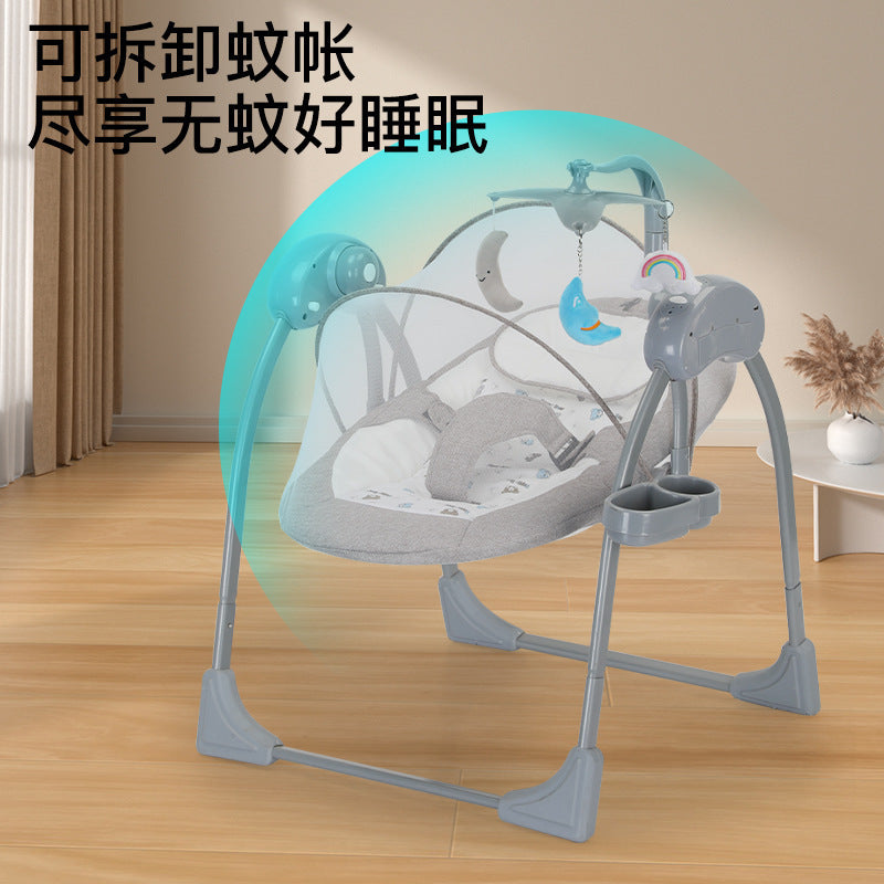Baby rocking chair, baby cradle, newborn baby coaxer, rocking bed, multi-functional electric rocking chair, one piece is sent on behalf of others.