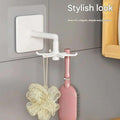 Six-claw rotatable hook, hexagonal sticky hook, strong wall-mounted spoon holder, multi-functional for home kitchen storage