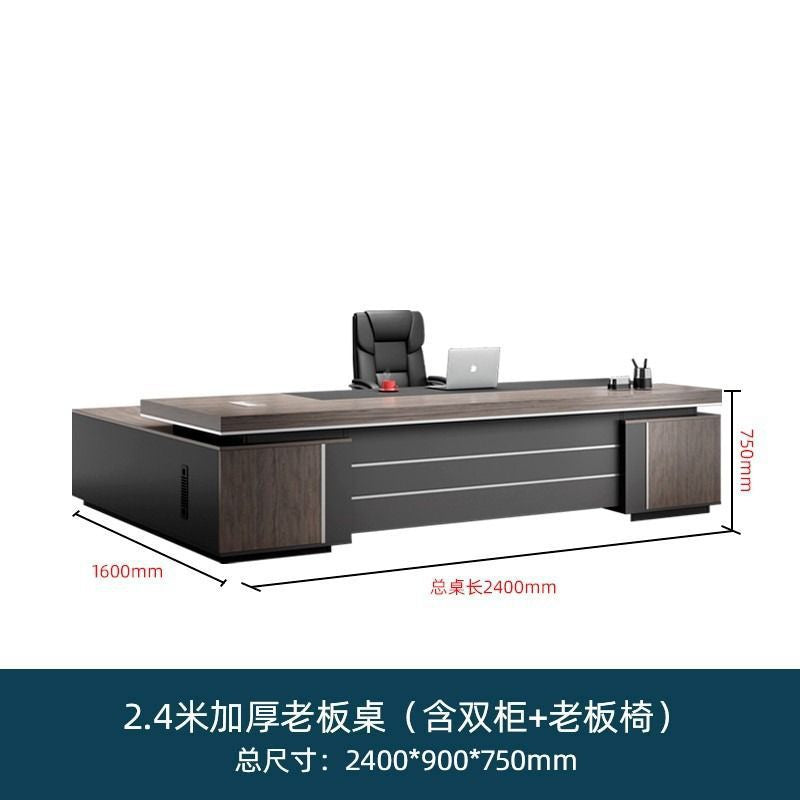Saint li office desk - luxe executive office set: modern minimalist manager desk and chair combination - cross-border e-commerce