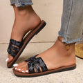 spring new square toe slip-on flat casual lightweight comfortable women's sandals - wholesale