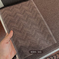 Minimalist herringbone cotton linen curtains - blackout, heat insulation, vintage style, living room, bedroom, natural wood style - ru ye