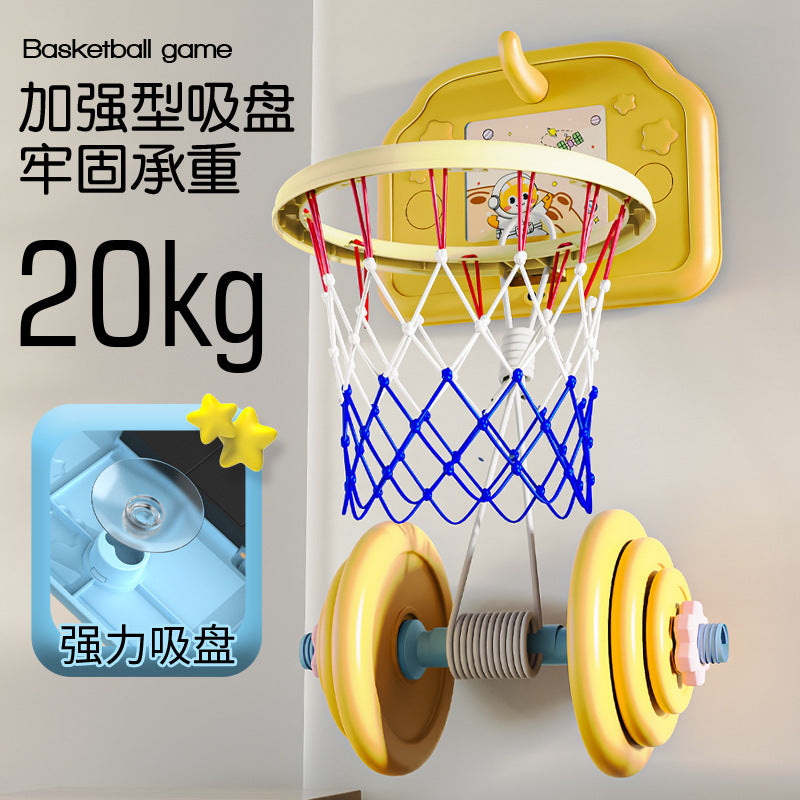Kids' hanging basketball hoop - indoor/outdoor, no drilling required, foldable, with scoring system and rings - perfect for kindergarten basketball games and toys