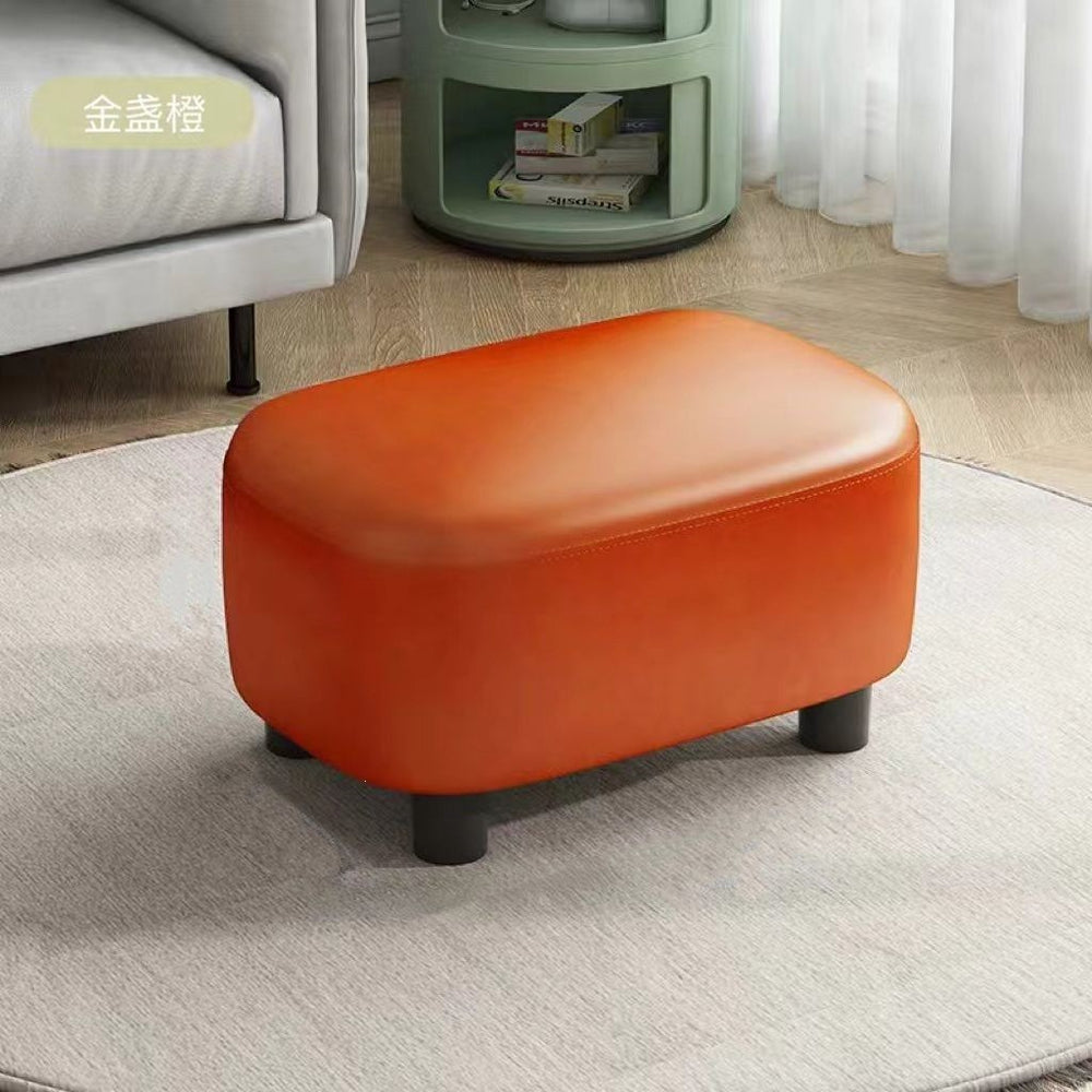 Nordic simple sofa stool fitting room cloakroom shoe changing stool makeup dressing stool stool foot stool leather stool square stool